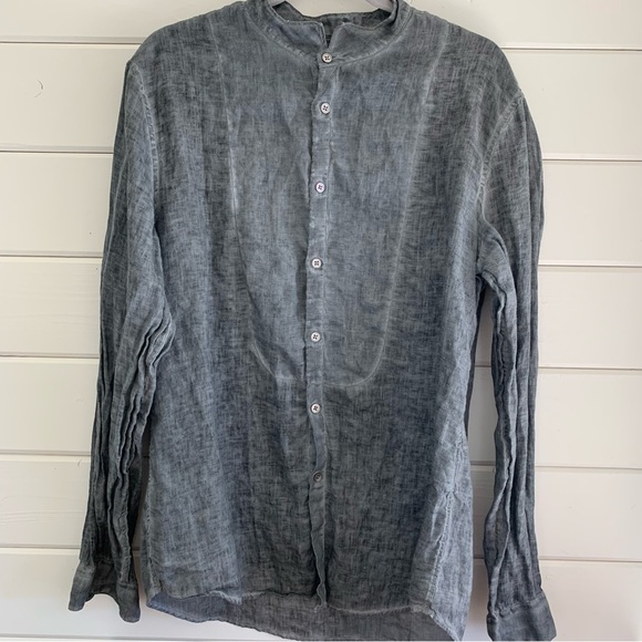 JOHN VARVATOS ARTISAN Button Down Linen Shirt Men’s Size Large - Picture 4 of 8